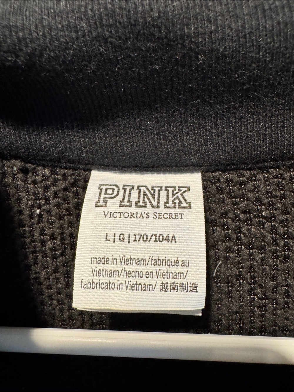 PINK Victoria's Secret Black Sherpa Half-Zip Pullover - Picture 3 of 4